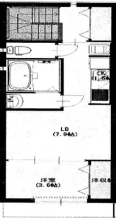 エクスイート夙川【2階】の間取り