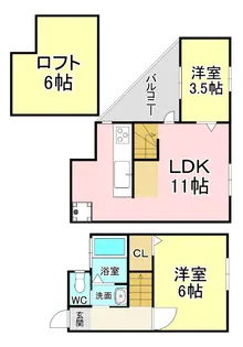 福岡県北九州市小倉北区下富野2【一戸建】の間取り