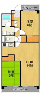 神奈川県川崎市中原区下新城3【マンション】の間取り