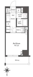 クレストコート白金高輪【6階】の間取り