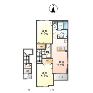 ル・ベリエ【2階】の間取り