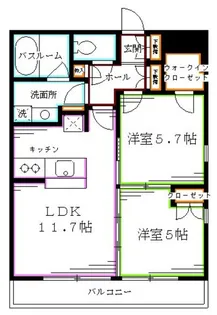 フレンシア高円寺【3階】の間取り