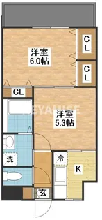 ステートリーマンション鷲崎【3階】の間取り