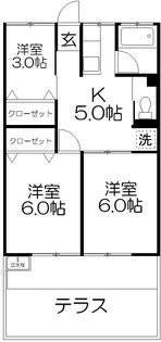 第一静和荘【1階】の間取り