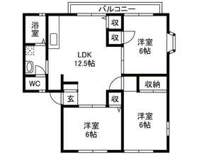 クレール絹の台【2階】の間取り