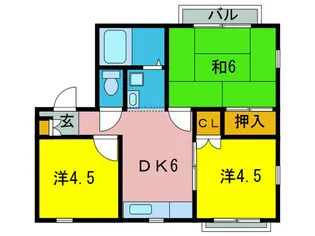 TWIN HILL松幸苑2号棟【3階】の間取り