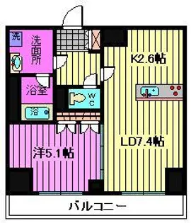 ロイジェントさいたま新都心【2階】の間取り