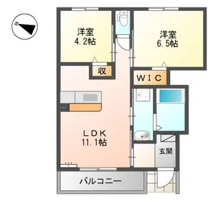 Livre東生駒【1階】の間取り