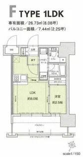 ドゥーエ赤坂【14階】の間取り