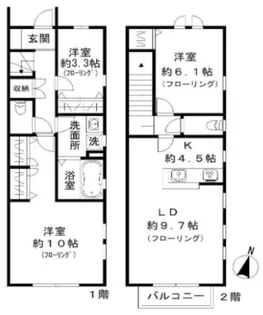 東京都練馬区中村北4【一戸建】の間取り