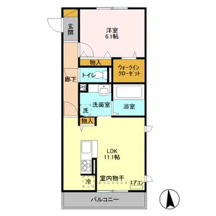 ゼピュロス学園の森K【2階】の間取り