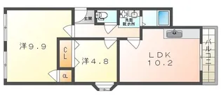 シャルル四条畷駅前【2階】の間取り