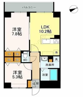 LASA大崎V【1階】の間取り