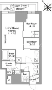 東京都豊島区東池袋2【マンション】の間取り