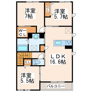 カサミラ【2階】の間取り