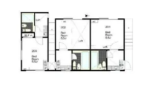ミノルハイツA【2階】の間取り