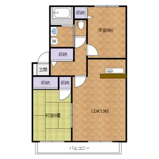 エスポワールB棟【1階】の間取り