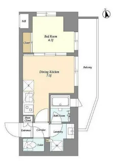 AIFLAT品川戸越パークサイド【2階】の間取り