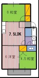 ハイマート東原【2階】の間取り