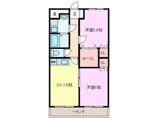 プリザーブ千代崎【1階】の間取り
