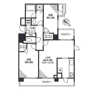 茗荷谷パーク・ホームズ【4階】の間取り