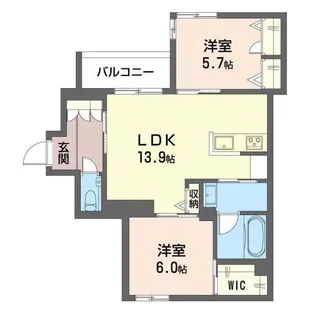グランファミールマトバ【2階】の間取り