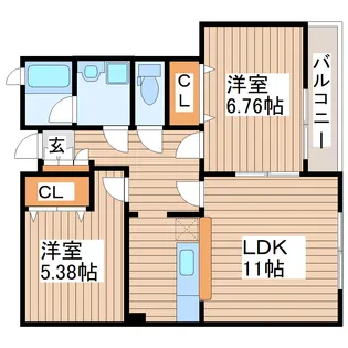 SKY WINDII【1階】の間取り