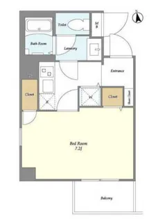 ミリアレジデンス赤坂【2階】の間取り