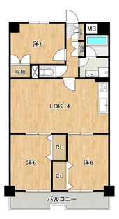 ソルカーサ【4階】の間取り