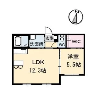 ラ・パルテール平井 六番館【1階】の間取り