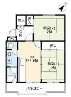 UR菊水三条【3階】の間取り