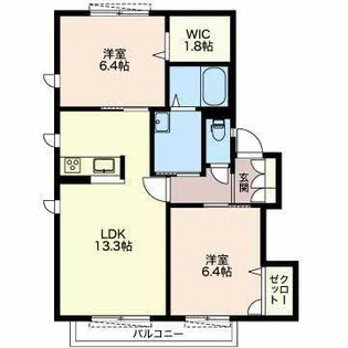 オリーブ C【1階】の間取り