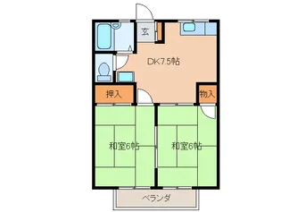 第3グリーンハイツ【1階】の間取り