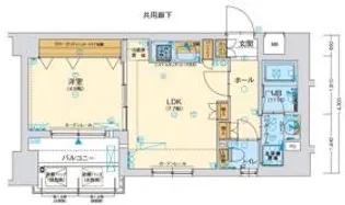 ファーストフィオーレ阿波座アクア【7階】の間取り