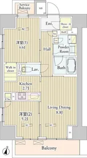 ヴェルデュール高田馬場【11階】の間取り