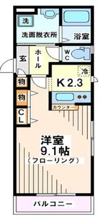 エルミタージュ芦花公園【1階】の間取り