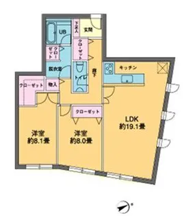カスタリア西麻布霞町【1階】の間取り
