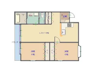 リバティヴィラII【1階】の間取り