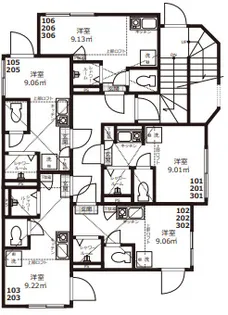 ルミナ池袋【2階】の間取り