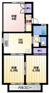 21センチュリーハウス6棟【1階】の間取り