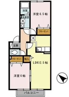 メロディーヒルズ【2階】の間取り