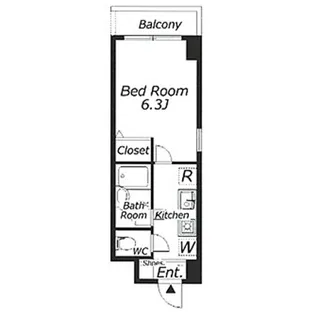 エクセル茗荷谷【7階】の間取り