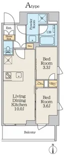 クレストコート本所吾妻橋North【11階】の間取り