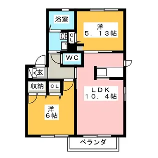 グレースメゾン小柳 H【2階】の間取り