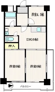 光シャンブル府中【2階】の間取り