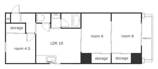 さくらマンション中川【8階】の間取り