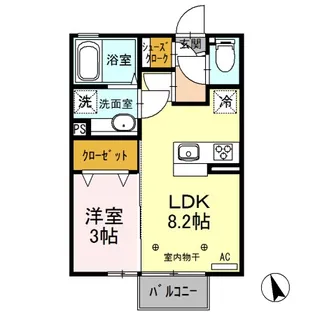 グラントゥール【1階】の間取り