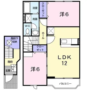 メゾンリジェールB【2階】の間取り