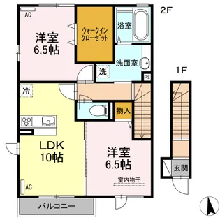 ベルナールII【2階】の間取り