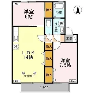 リール・ロージェ A【2階】の間取り